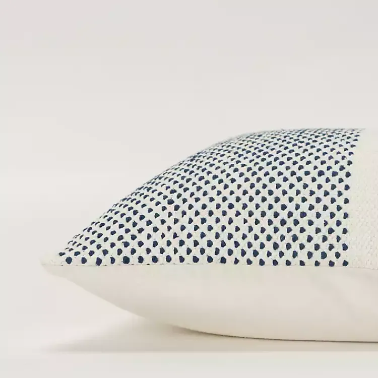 Pillows>Kirklands Home Blue Dotted Colorblock Throw Pillow