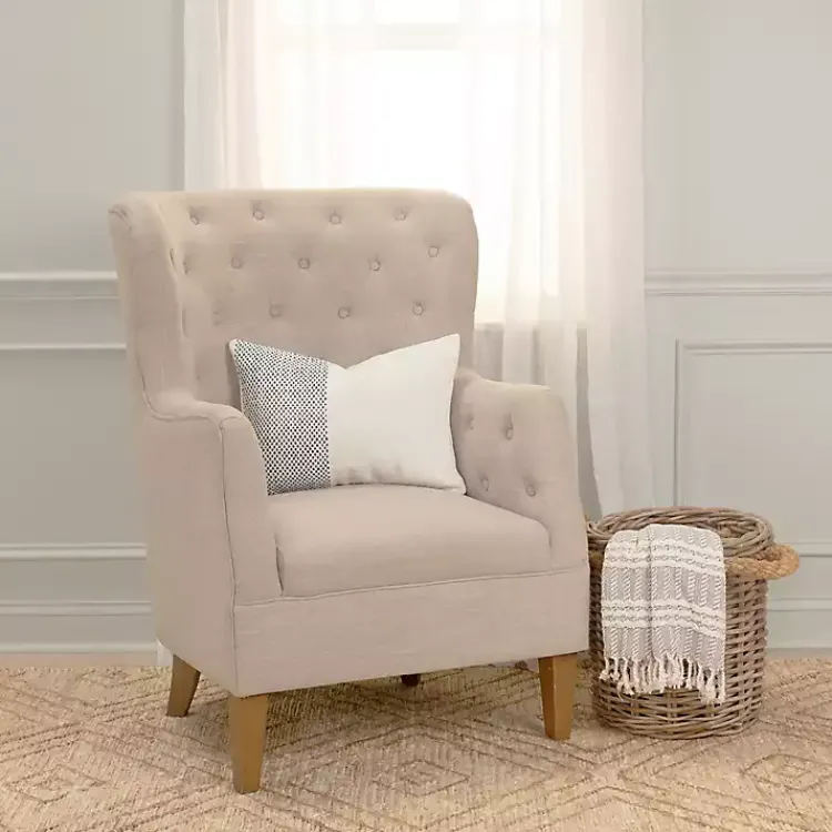 Pillows>Kirklands Home Blue Dotted Colorblock Throw Pillow