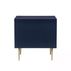 Kirklands Home 2-Drawer Nightstand with Gold Hardware Blue Sale