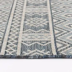 Kirklands Home Draya Indoor/Outdoor Area Rug, 5x7 Blue New