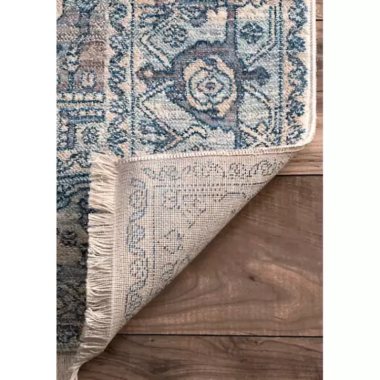 Kirklands Home Blue Eli Medallion Fringe Area Rug, 4x6 Hot