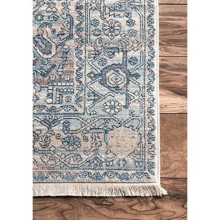Kirklands Home Blue Eli Medallion Fringe Area Rug, 8x10 Sale