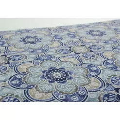Kirklands Home Emilia Tufted Outdoor Loveseat Cushion Blue Clearance