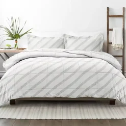 Kirklands Home Blue Faded Stripe 3-pc. Queen Comforter Set Outlet