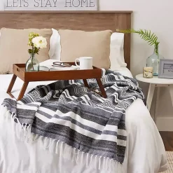 Blankets & Throws>Kirklands Home Farmhouse Stripe Throw Blue