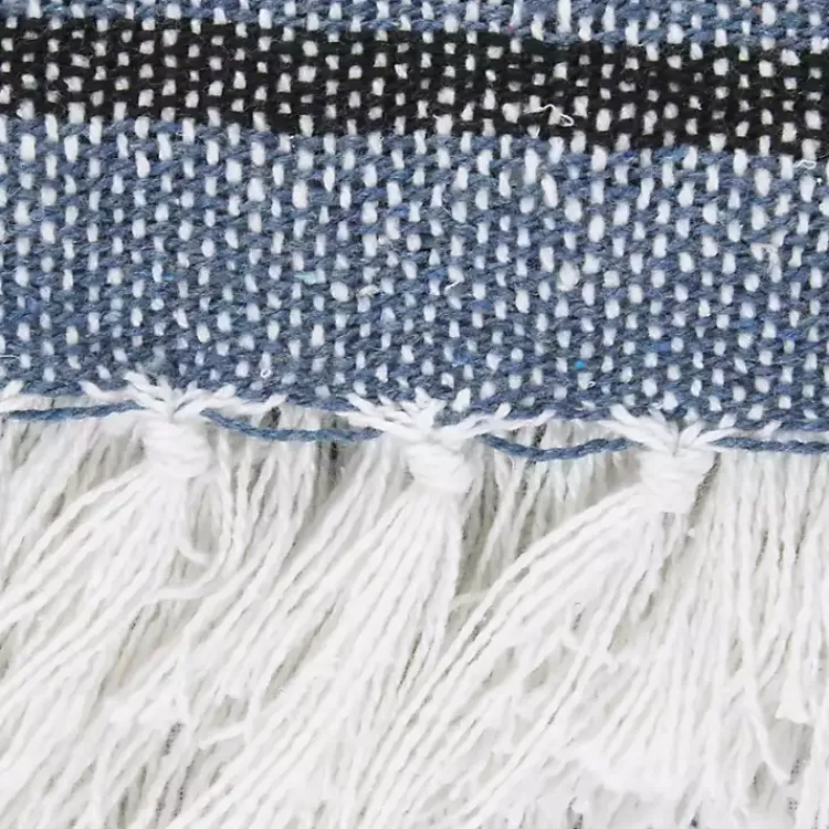 Blankets & Throws>Kirklands Home Farmhouse Stripe Throw Blue