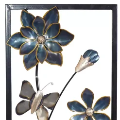 Kirklands Home Blue Floral and Butterfly Wall Plaques, Set of 2 Sale