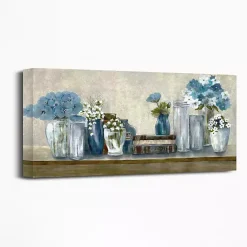 Kirklands Home Blue Floral Desk Giclee Canvas Print, 40x20 in. New