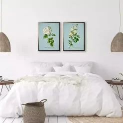 Kirklands Home Blue Floral Diagram II Framed Art Prints, Set of 2 Clearance