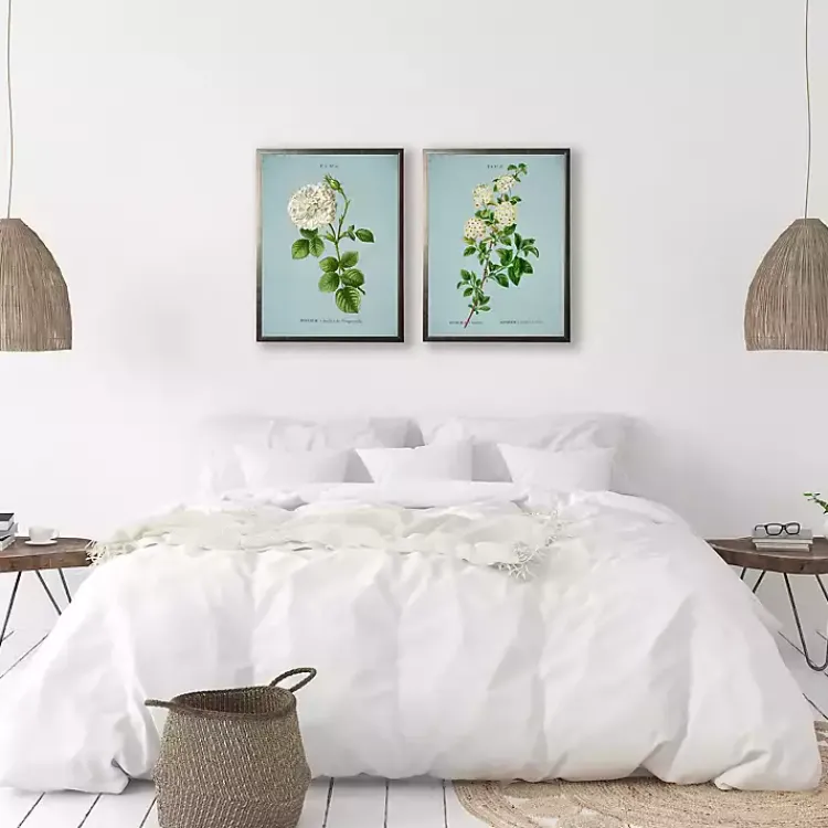 Kirklands Home Blue Floral Diagram II Framed Art Prints, Set of 2 Clearance
