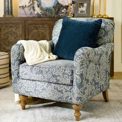 Kirklands Home Blue Floral English Armchair Online