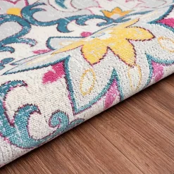 Kirklands Home Blue Floral Medallion Outdoor Area Rug, 7x9 Discount
