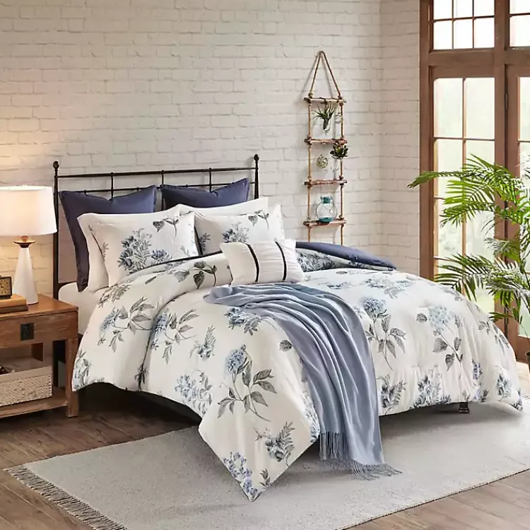 Kirklands Home Blue Floral 7-pc. Full/Queen Comforter Set Outlet