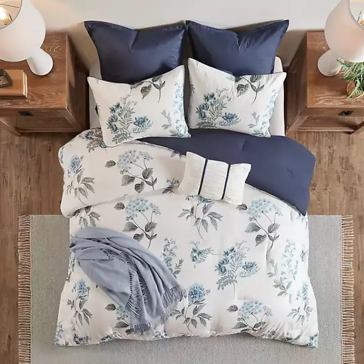 Kirklands Home Blue Floral 7-pc. Full/Queen Comforter Set Outlet