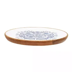 Fall>Kirklands Home Blue Floral Pumpkin Serving Tray