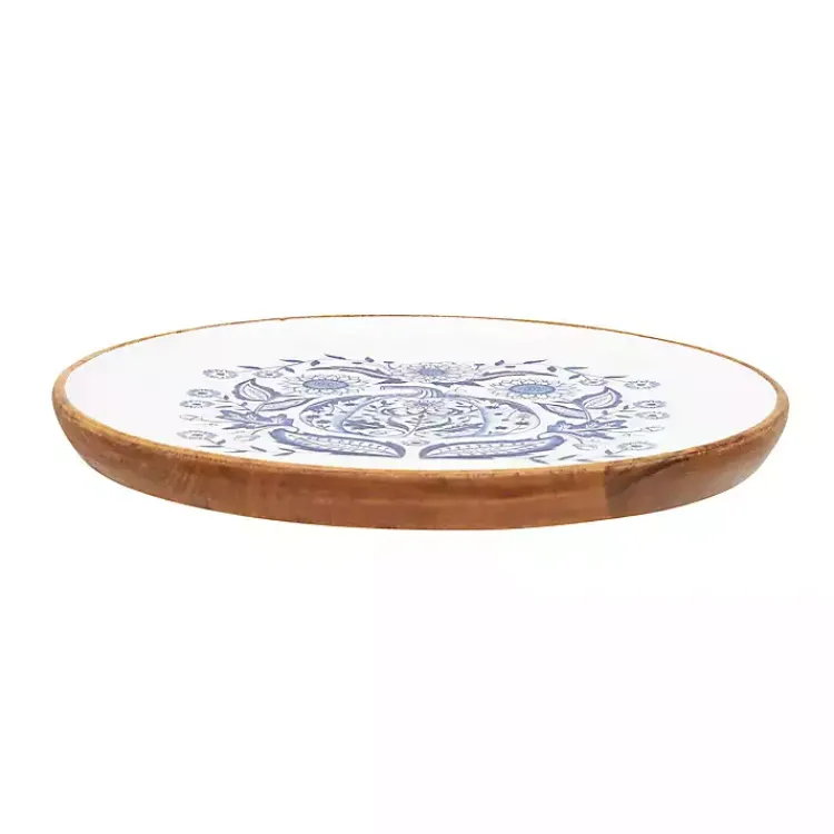 Fall>Kirklands Home Blue Floral Pumpkin Serving Tray