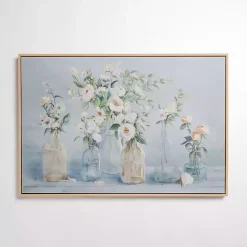 Kirklands Home Blue Floral Still Life Framed Canvas Art Print Outlet