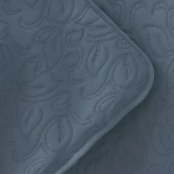 Kirklands Home Floral Stitch 3-pc. King Quilt Set Blue