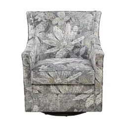 Kirklands Home Floral Swivel Mica Glider Accent Chair Blue Discount