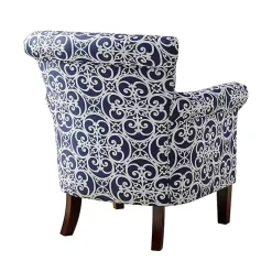 Kirklands Home Fretwork Accent Club Chair Blue Clearance
