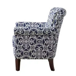 Kirklands Home Fretwork Accent Club Chair Blue Clearance