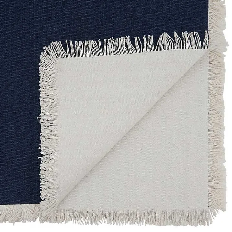 Kirklands Home Fringe Border Table Runner, 72 in. Blue Online