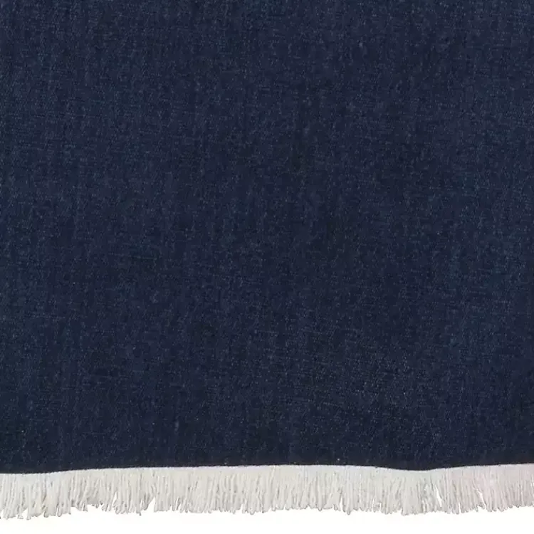 Kirklands Home Fringe Border Table Runner, 72 in. Blue Online