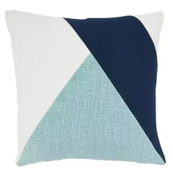 Pillows>Kirklands Home Blue Geometric Colorblock Throw Pillow