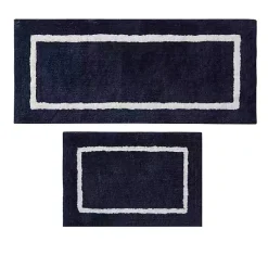 Kirklands Home Blue Geometric Pattern Reversible Bath Mat, 34 in. Online