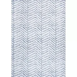 Kirklands Home Blue Geometric Pattern Washable Area Rug, 3x5