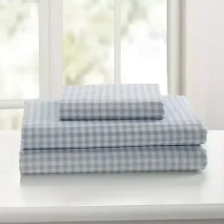 Kirklands Home Gingham King 3-pc. Sheet Set Blue Outlet