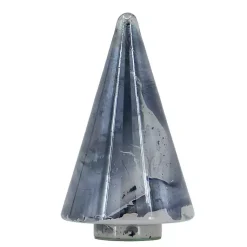 Christmas Decorations>Kirklands Home Glass Cone Shaped Christmas Tree, 10 in. Blue