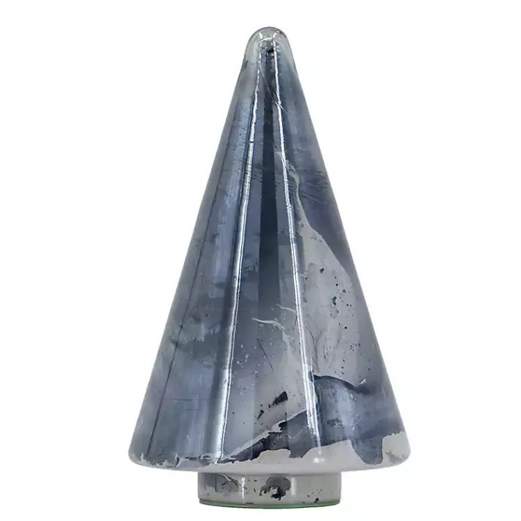 Christmas Decorations>Kirklands Home Glass Cone Shaped Christmas Tree, 10 in. Blue