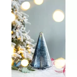 Christmas Decorations>Kirklands Home Glass Cone Shaped Christmas Tree, 11.5 in. Blue