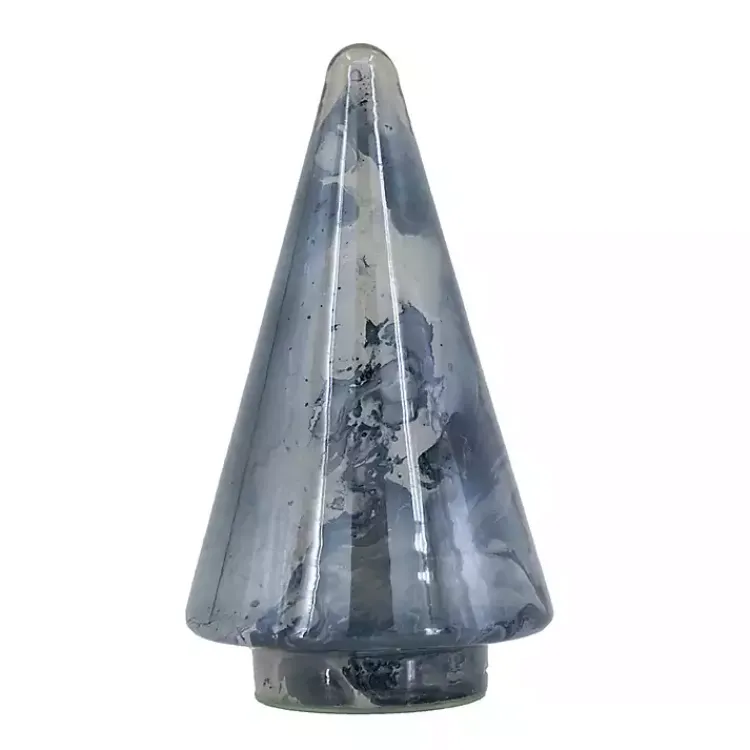 Christmas Decorations>Kirklands Home Glass Cone Shaped Christmas Tree, 11.5 in. Blue