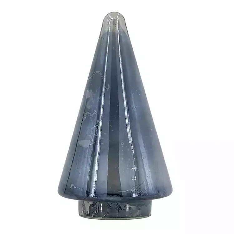 Christmas Decorations>Kirklands Home Glass Cone Shaped Christmas Tree, 11.5 in. Blue
