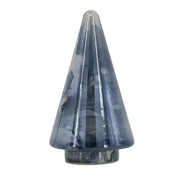 Christmas Decorations>Kirklands Home Glass Cone Shaped Christmas Tree, 11.5 in. Blue