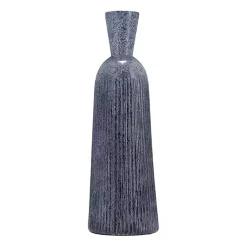 Vases>Kirklands Home Grooved Glass Vase, 20in Blue