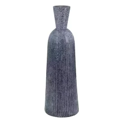 Vases>Kirklands Home Grooved Glass Vase, 20in Blue