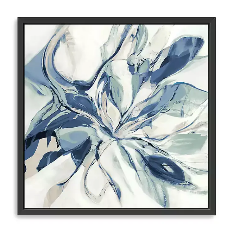 Kirklands Home Blue Halcyon Framed Canvas Art Print New