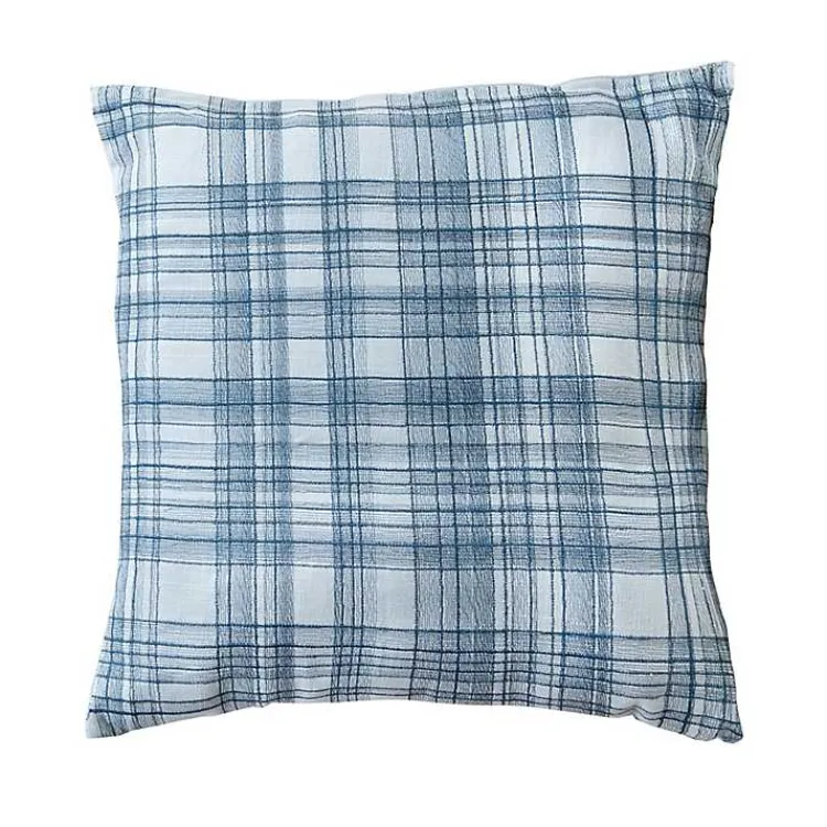 Pillows>Kirklands Home Handwoven Plaid Throw Pillow Blue