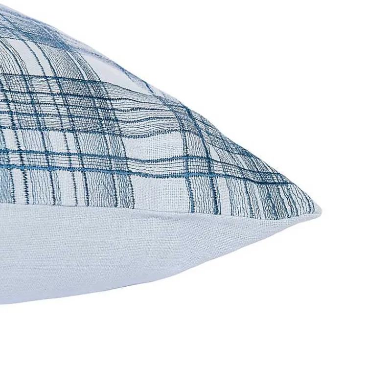 Pillows>Kirklands Home Handwoven Plaid Throw Pillow Blue