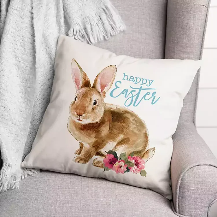 Easter Decorations>Kirklands Home Blue Happy Easter Pillow Multi