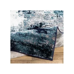 Kirklands Home Blue Harper Abstract Area Rug, 5x7 Clearance