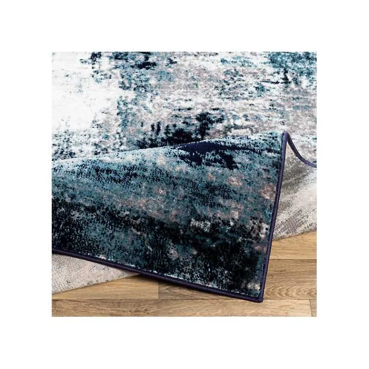 Kirklands Home Blue Harper Abstract Area Rug, 5x7 Clearance