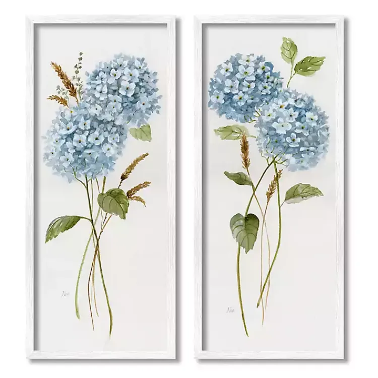 Kirklands Home Blue Hydrangea Giclee Canvas Art Prints, Set of 2 Sale