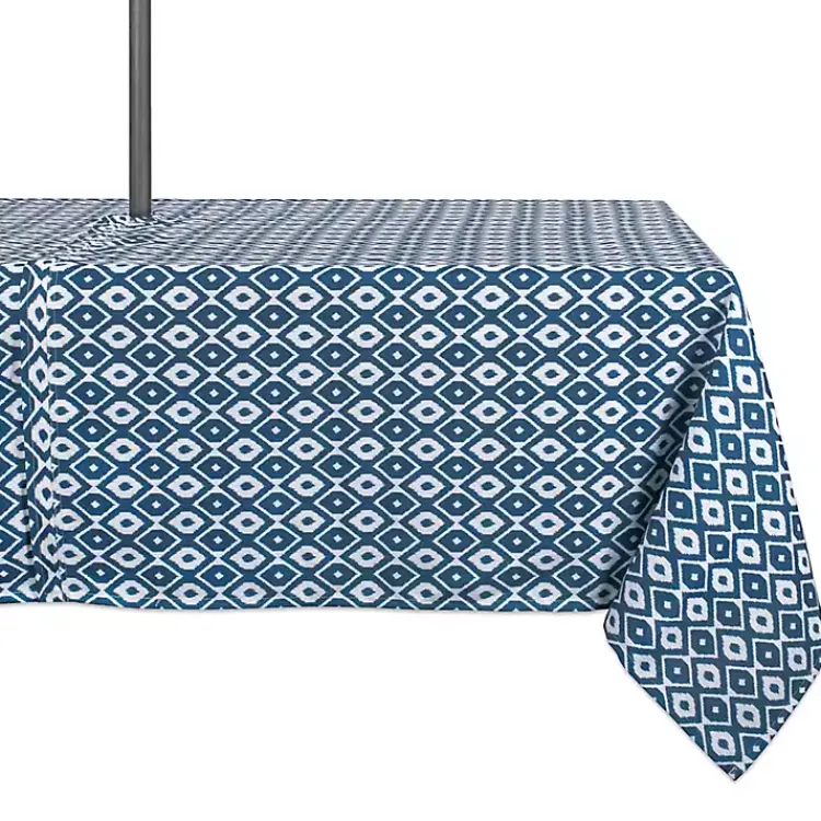 Kirklands Home Blue Ikat Outdoor Tablecloth with Zipper Online