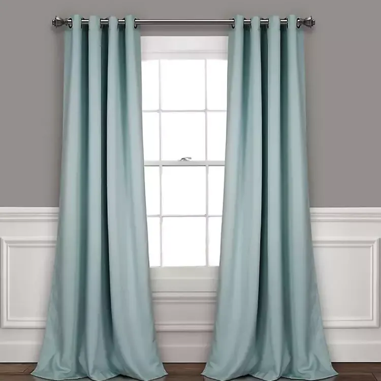 Kirklands Home Insulated Blackout Curtain Panel Set, 84 in. Blue Clearance