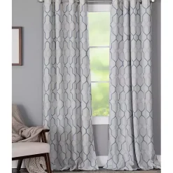 Kirklands Home Blue Interlock Single Curtain Panel, 84 in. Best