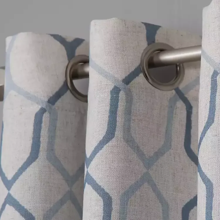 Kirklands Home Blue Interlock Single Curtain Panel, 84 in. Best